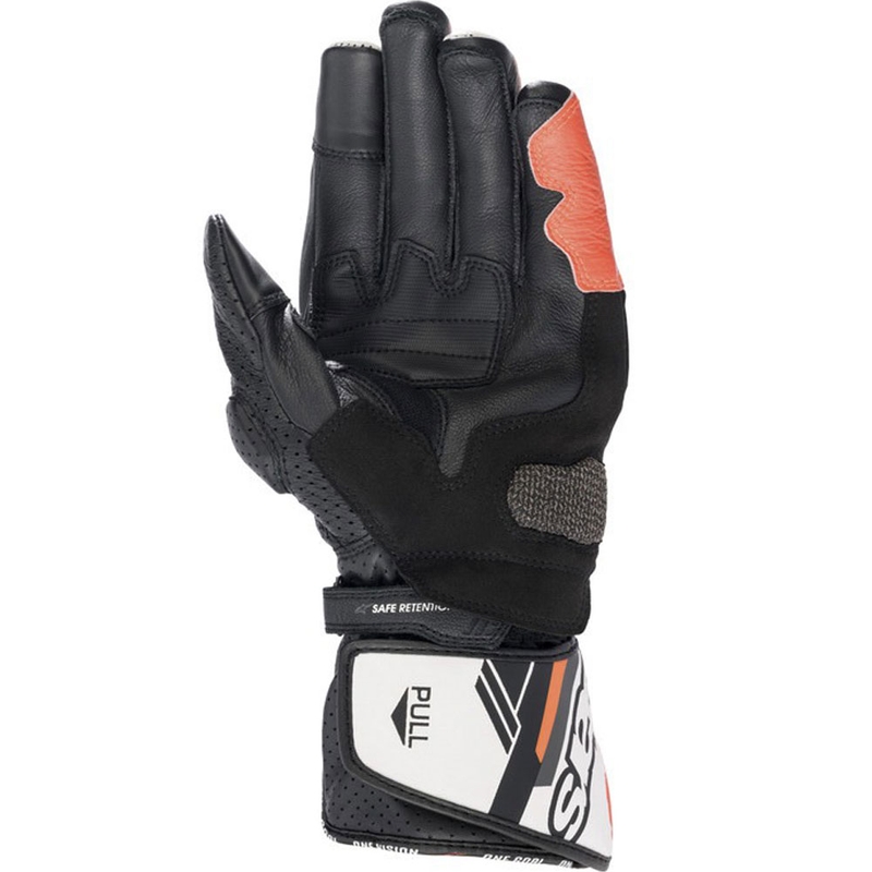 Alpinestars SP-8 motorcykelhandsker hvid-fluo rød-sort