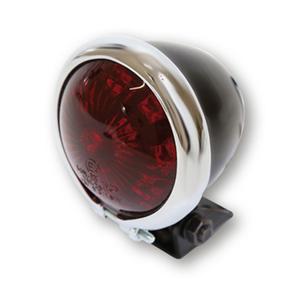 Highsider Smart Bates Style LED motorcykel baglygte sort-krom