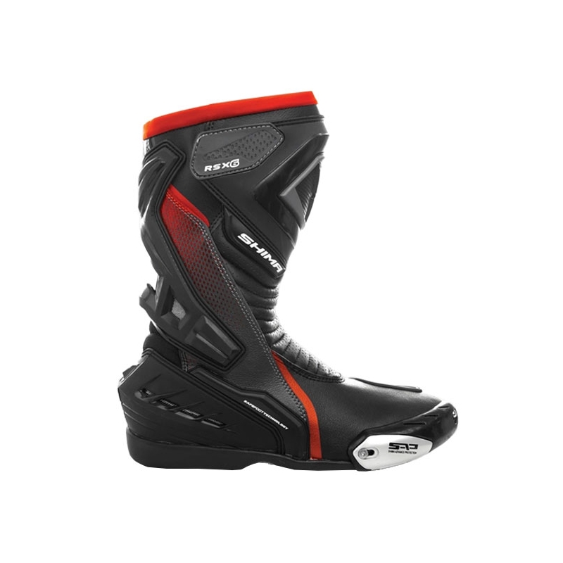 Shima RSX-6 motorcykelstøvler sort-fluo rød