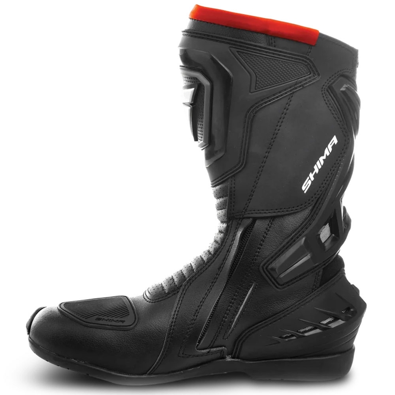 Shima RSX-6 motorcykelstøvler sort-fluo rød