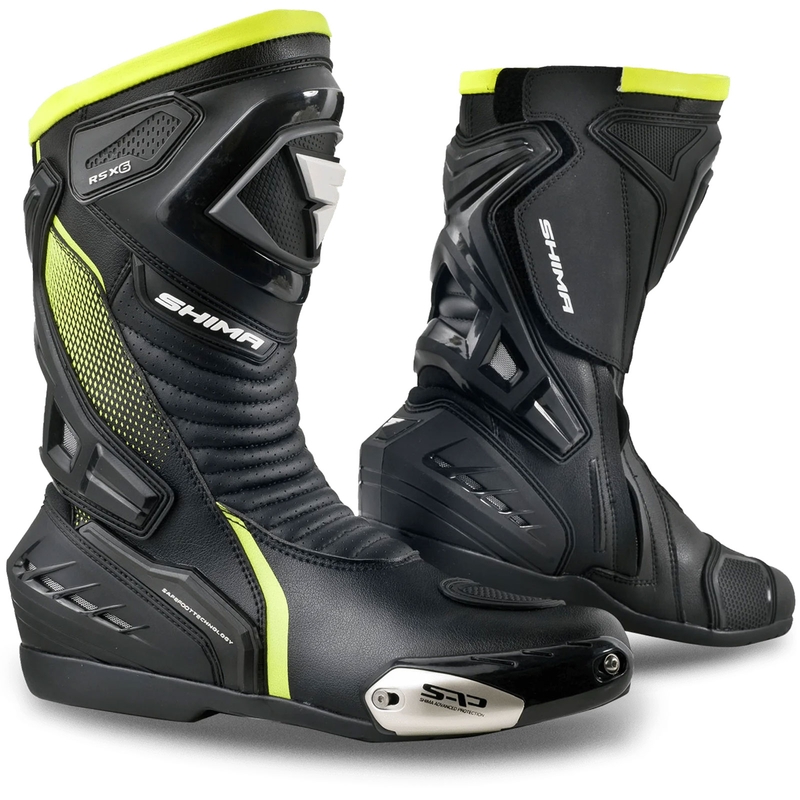 Shima RSX-6 motorcykelstøvler, fluo gule