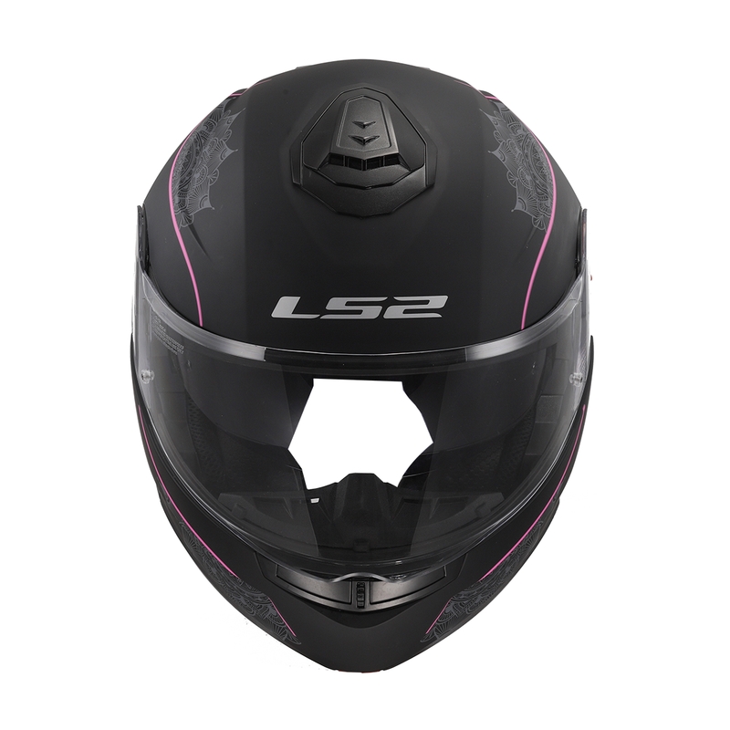 Flip-up hjelm LS2 FF908 Strobe II Lux sort-pink