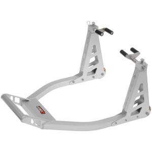 Motorcykelstativ Q-TECH forreste aluminium sølv