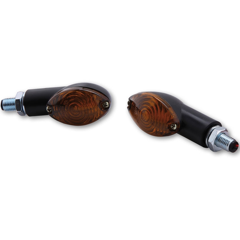 Motorcykel blinklys Highsider Smart Cateye Mini sort-røg