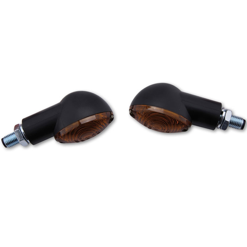 Motorcykel blinklys Highsider Smart Cateye Mini sort-røg