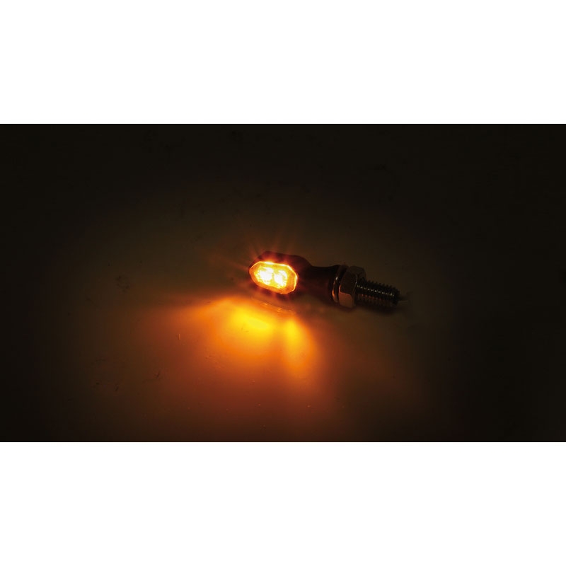 Motorcykel blinklys Highsider Smart Crumb LED sort-røg