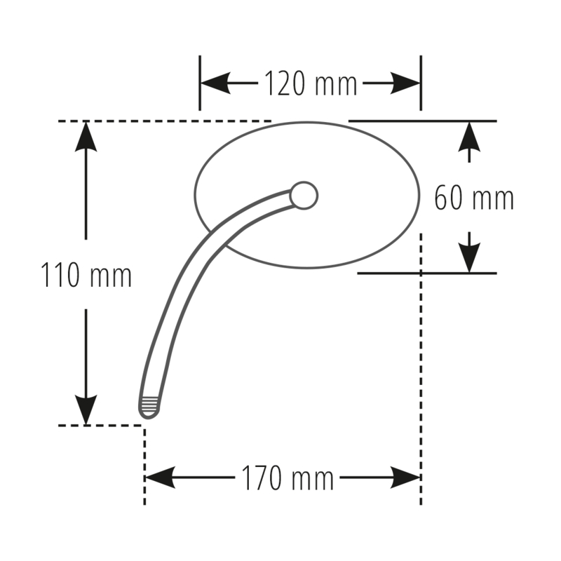 Bakspejl Highsider Smart Ferrara venstre/højre sort