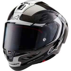 Alpinestars Supertech R-10 Element carbon fullface motorcykelhjelm sølv-sort