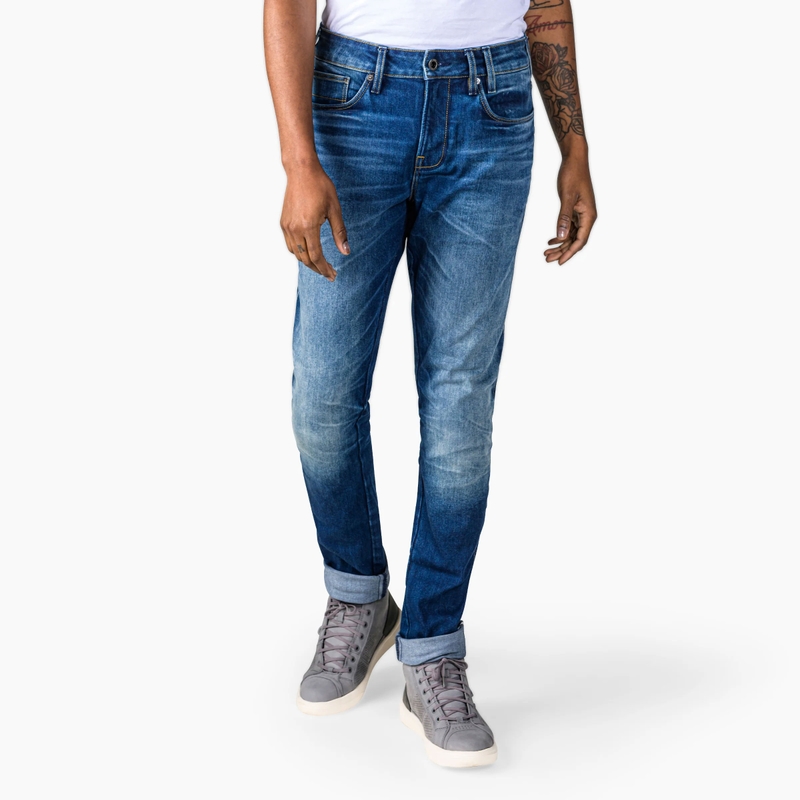 Revit Carlin SK blå cropped motorcykeljeans