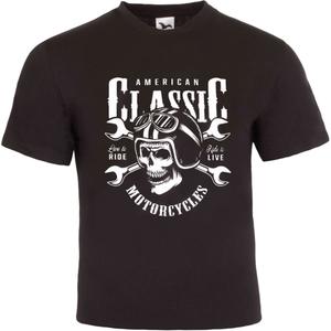T-shirt RSA American Classic Motorcycles sort