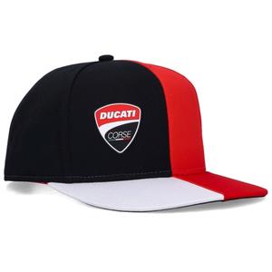 Ducati Flat Cap rød-sort-hvid