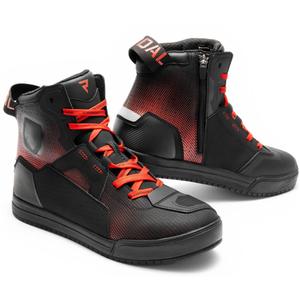 Rebelhorn Vandal II sorte og røde motorcykelstøvler