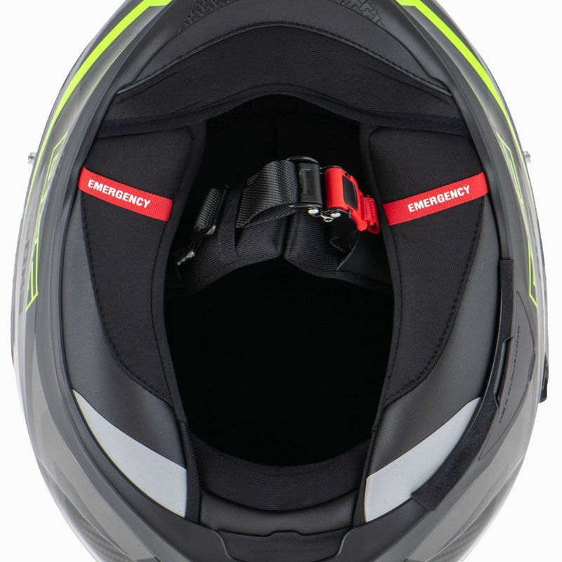 Scorpion EXO-520 EVO AIR TERRA integralhjelm sort-sølv-fluo gul udsalg