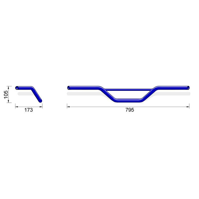 Motorcykelstyr Highsider Pro Cross MX2 22mm sort