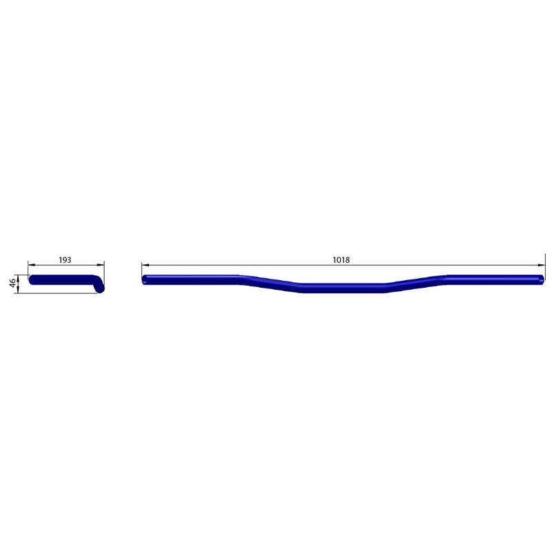 Motorcykelstyr Highsider Pro Wide Bar L11 1" tommer, 95 mm forkromet