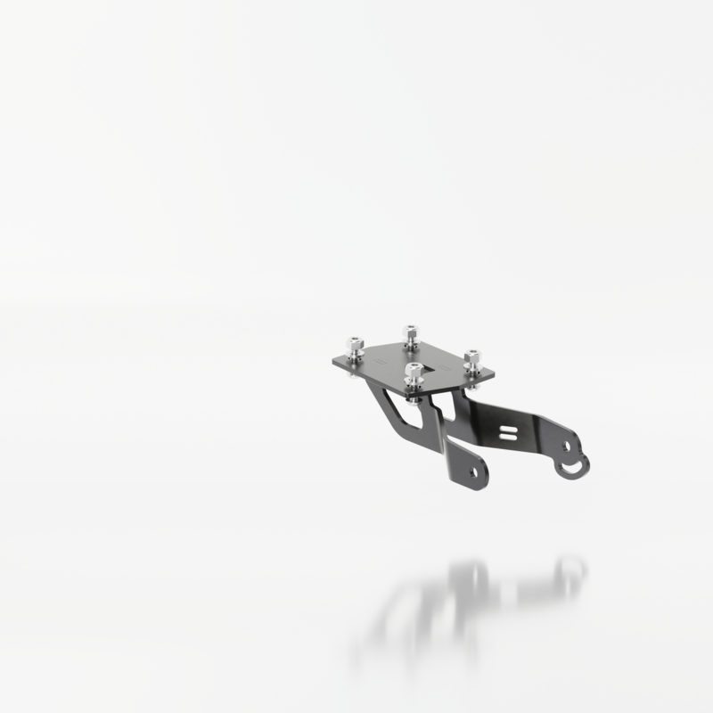 Nummerpladeholder med belysning Highsider Akron RS PRO Kawasaki Z650, Ninja 650 sort