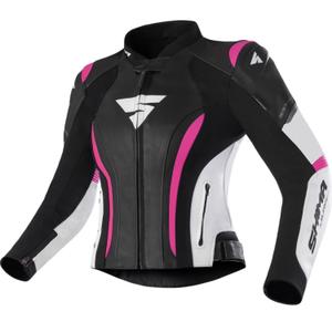 Shima Miura 2.0 motorcykeljakke til kvinder i sort, hvid og pink