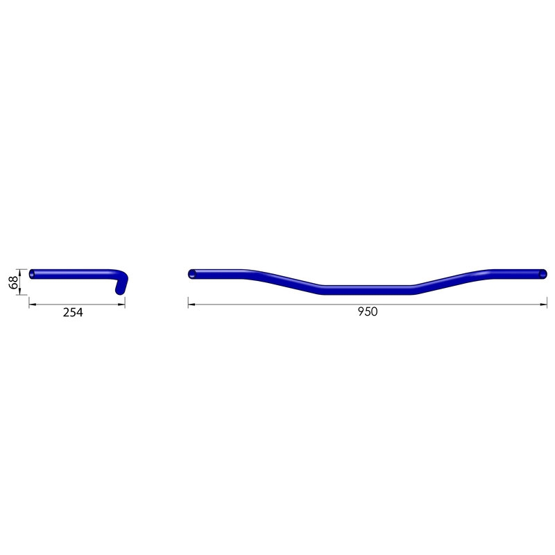Motorcykelstyr Highsider PRO Old Style L12 95 mm sort