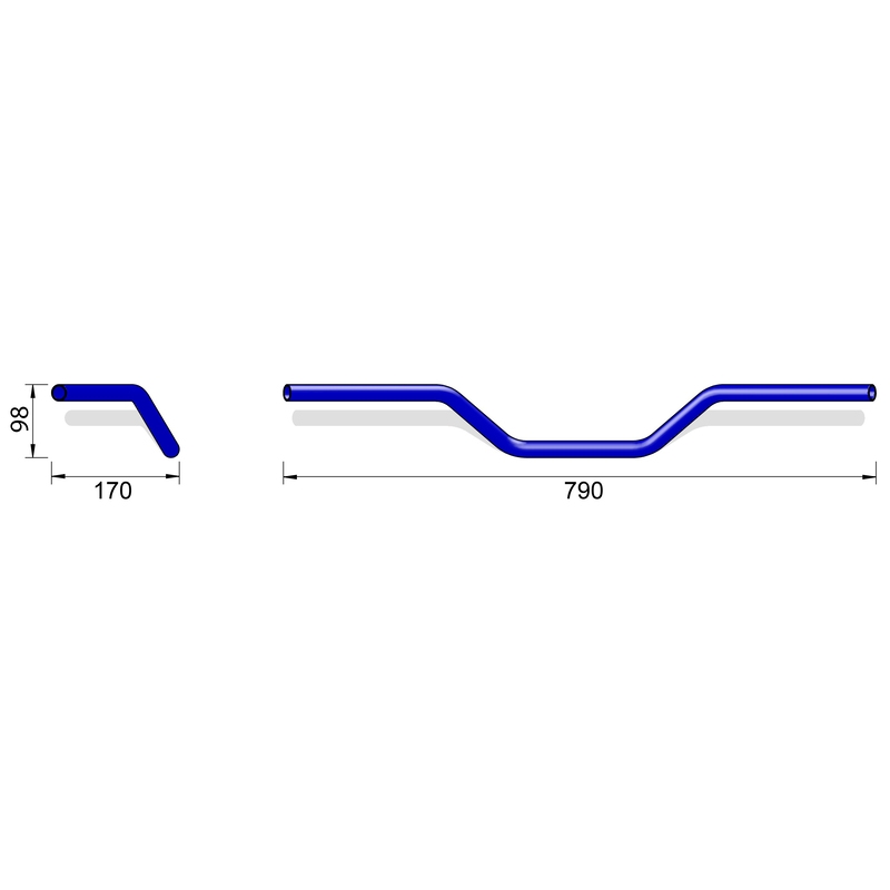 Highsider PRO Naked Bike A02 motorcykelstyr sort