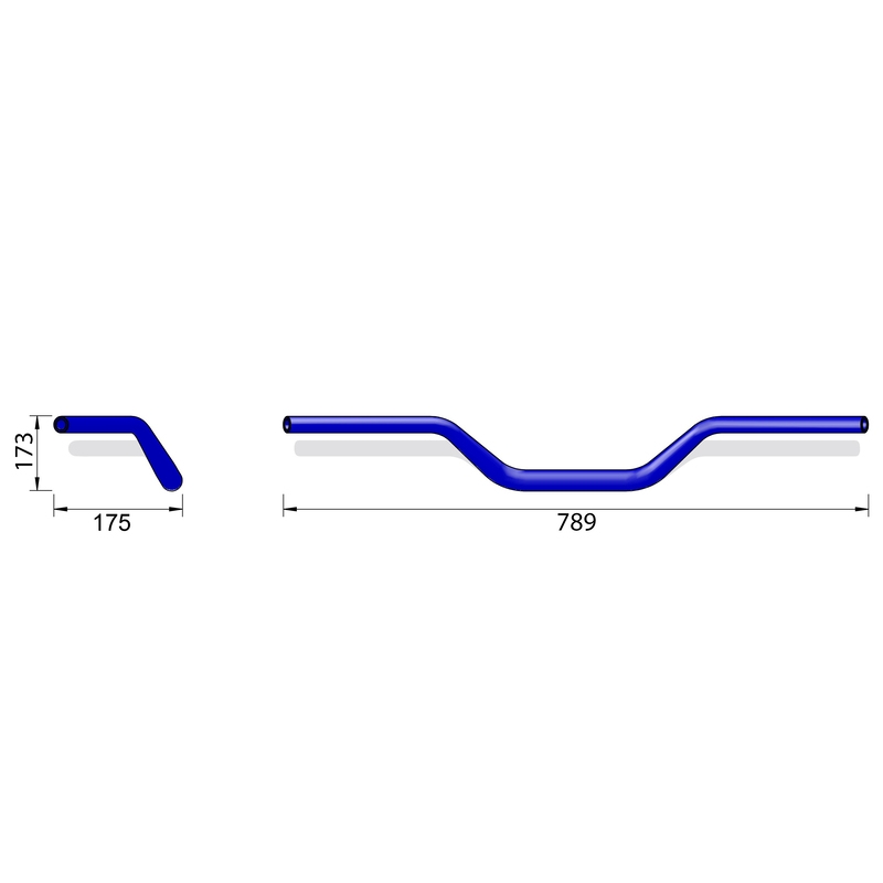 Motorcykelstyr Highsider PRO X-Bar Naked Bike X02 sort