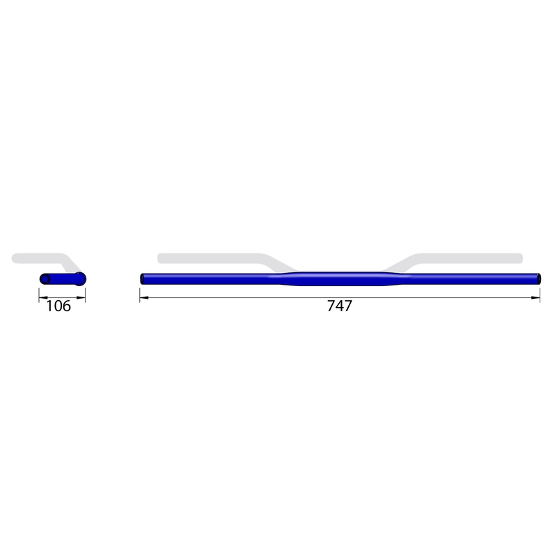 Motorcykelstyr Highsider PRO X-Bar Drag Bar XD1 sort