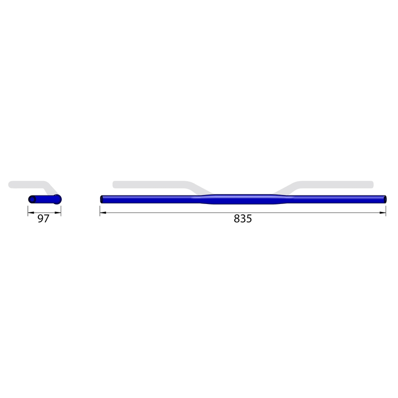 Motorcykelstyr Highsider PRO X-Bar Drag Bar Wide XD2 sort