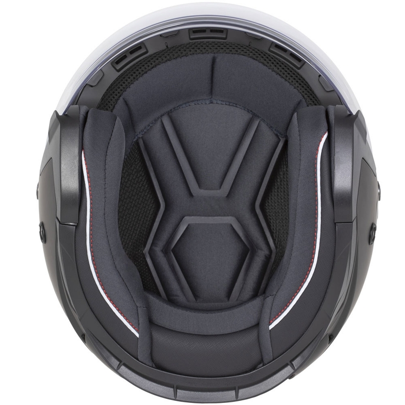 Cassida Reflex 2.0 Safety åben motorcykelhjelm fluo gul-rød-grå-reflekterende sølv