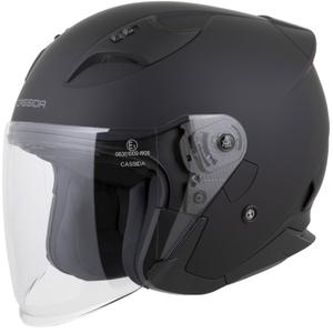 Cassida Reflex 2.0 Solid Åben Motorcykelhjelm, Mat Sort-Mørkegrå