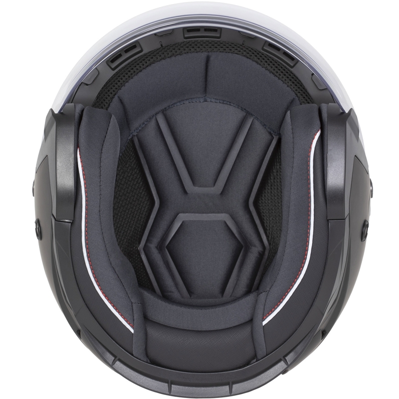Cassida Reflex 2.0 Solid Åben Motorcykelhjelm, Mat Sort-Mørkegrå