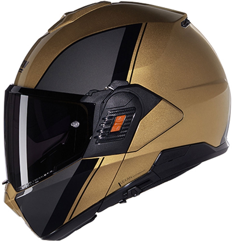Flip-up motorcykelhjelm Nolan N120-1 Verniciatura Speciale N-COM 342 sand-sort
