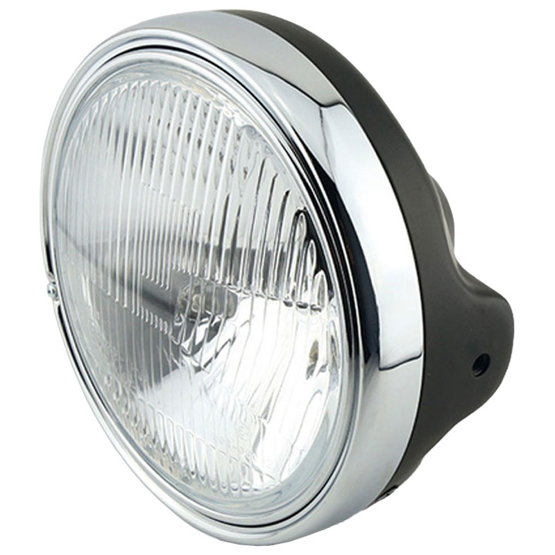 Highsider Smart LTD 7 forlygte med præget glas, blank sort