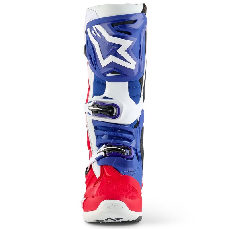 Motorcykelstøvler Alpinestars Tech 10 Limited Edition FORTITUDE, Hvid-Blå-Rød