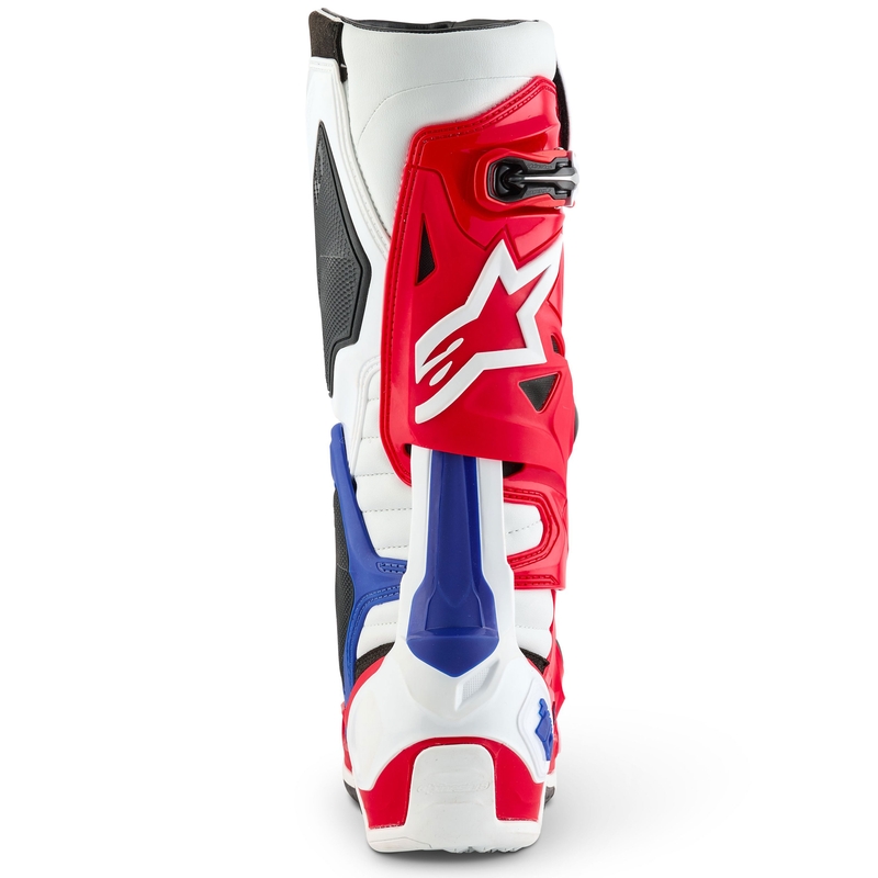 Motorcykelstøvler Alpinestars Tech 10 Limited Edition FORTITUDE, Hvid-Blå-Rød