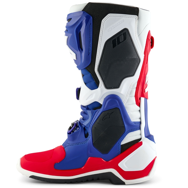 Motorcykelstøvler Alpinestars Tech 10 Limited Edition FORTITUDE, Hvid-Blå-Rød