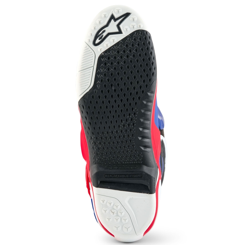 Motorcykelstøvler Alpinestars Tech 10 Limited Edition FORTITUDE, Hvid-Blå-Rød
