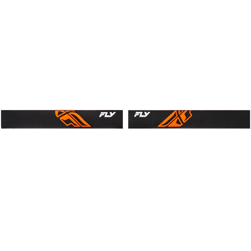 Fly Racing Focus sort-orange II motocrossbriller med klar plexiglas