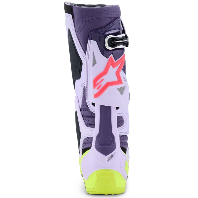Motorcykelstøvler Alpinestars Tech 10 Supervented, Lilla-Fluo Gul-Pink
