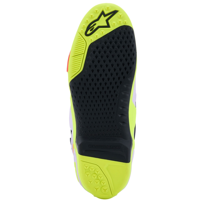 Motorcykelstøvler Alpinestars Tech 10 Supervented, Lilla-Fluo Gul-Pink