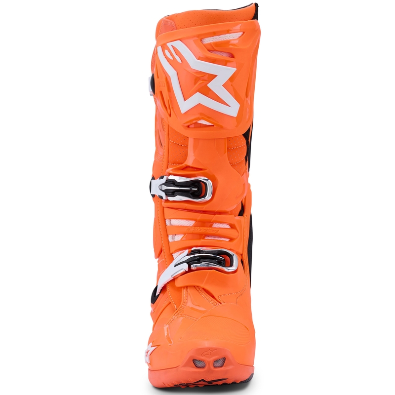 Alpinestars Tech 10 Supervented motorcykelstøvler, fluo orange-sort-hvid