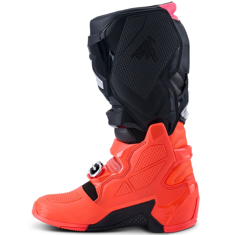 Alpinestars Tech 7 motorcykelstøvler sort-fluo rød-fluo pink