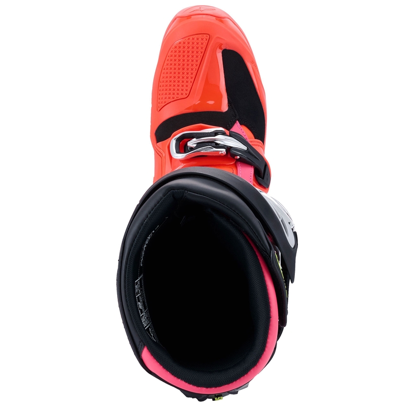 Alpinestars Tech 7 motorcykelstøvler sort-fluo rød-fluo pink