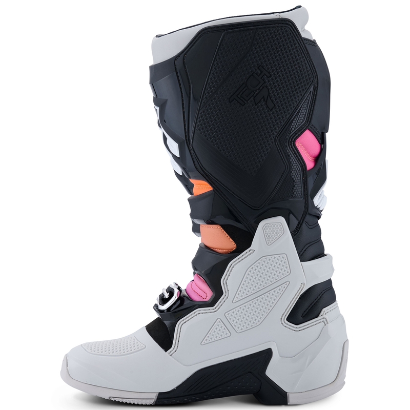 Alpinestars Tech 7 motorcykelstøvler sort-lysegrå-fluo orange-gradient