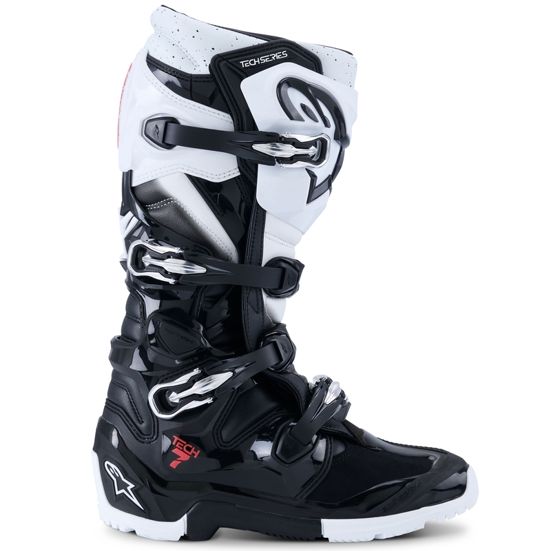 Motorcykelstøvler Alpinestars Tech 7 Enduro, Sort/Hvid
