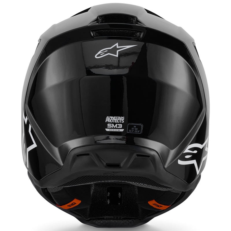Alpinestars S-M3 Solid motocross hjelm sort