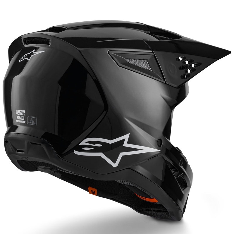 Alpinestars S-M3 Solid motocross hjelm sort
