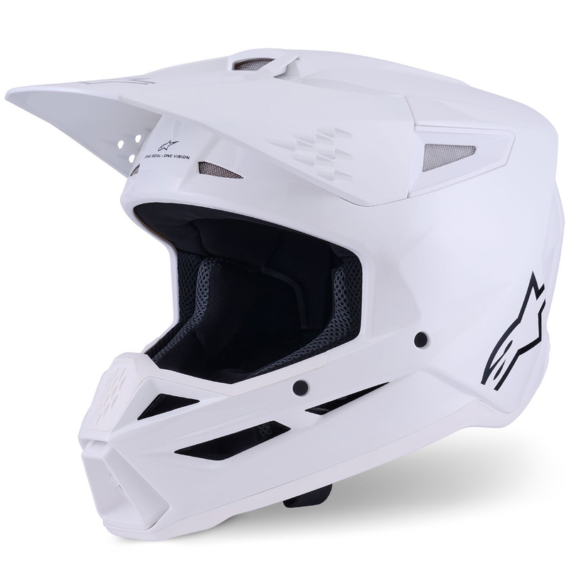 Alpinestars S-M3 Solid motocross hjelm hvid