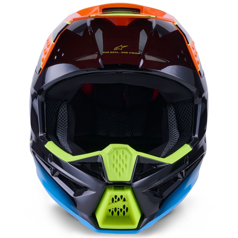 Alpinestars S-M3 Fray motocrosshjelm sort-fluo orange-fluo gul-turkis