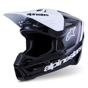 Alpinestars S-M3 Radium motocrosshjelm sort-hvid-grå