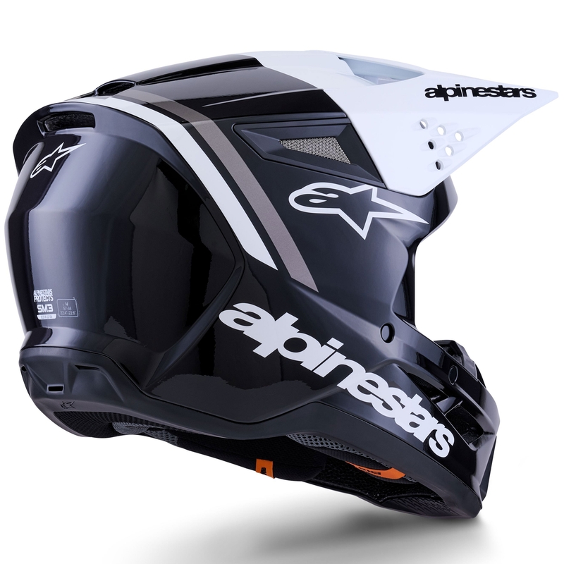 Alpinestars S-M3 Radium motocrosshjelm sort-hvid-grå