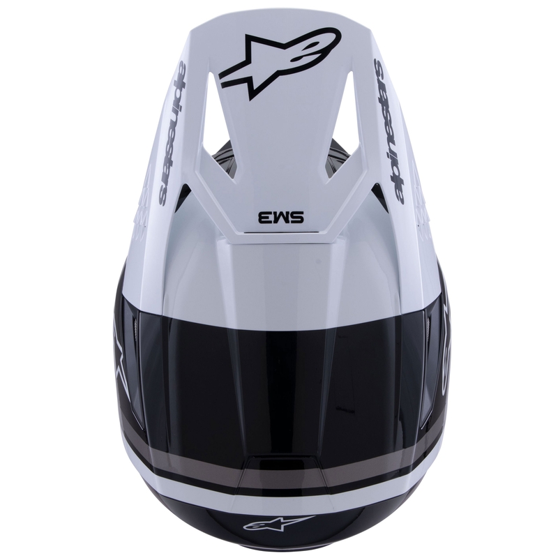 Alpinestars S-M3 Radium motocrosshjelm sort-hvid-grå